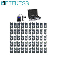 RetekessTour Guide System Wireless Audio System TR506 FM Transmitter 50 PR13 Radio Receiver Church Training with Storage Case