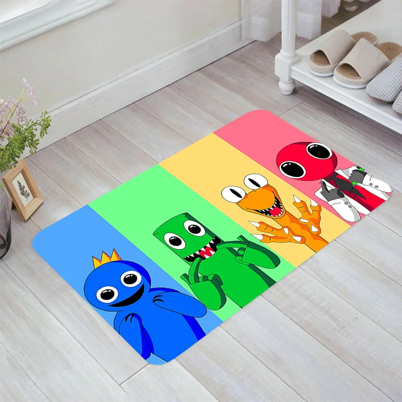 

Game R-Rainbow Cool F-Friend Floor Mat Doormat Entrance Door Kitchen Carpet Carpets Living Room Home Rugs Balcony Foot Rug Mats