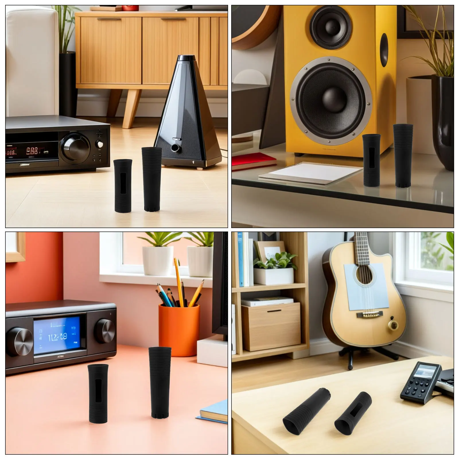 2 مجموعات سيليكون ميكروفون مقبض كم نونسليب غطاء مقاوم للصدمات لميكروفون لاسلكي محمول كاريوكي Ktv غطاء ميكروفون صغير #2