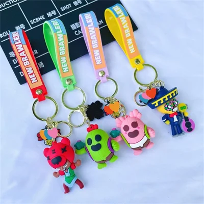 Hot Game Silica Gel Keychain Cartoon Figure Charms Spike Nita Tara Character Ornament Key Ring Bag Pendant Clothing Accessories