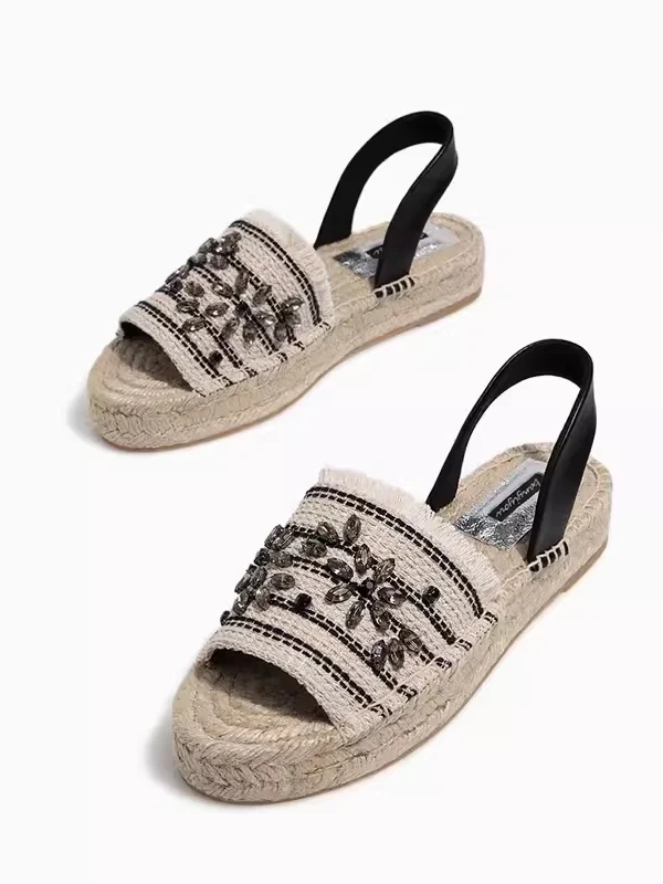 

Женские сандалии Fierman в римском стиле, повседневные летние сандалии на плоской подошве без шнуровки, Diamond Bule, повседневная мода