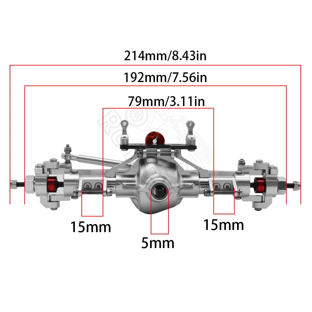 RC Car Front And Rear Axle Aluminum Alloy Straight Axle For 1/10 RC Crawler Car Axial SCX10 D90 RC4WD Upgrade Parts