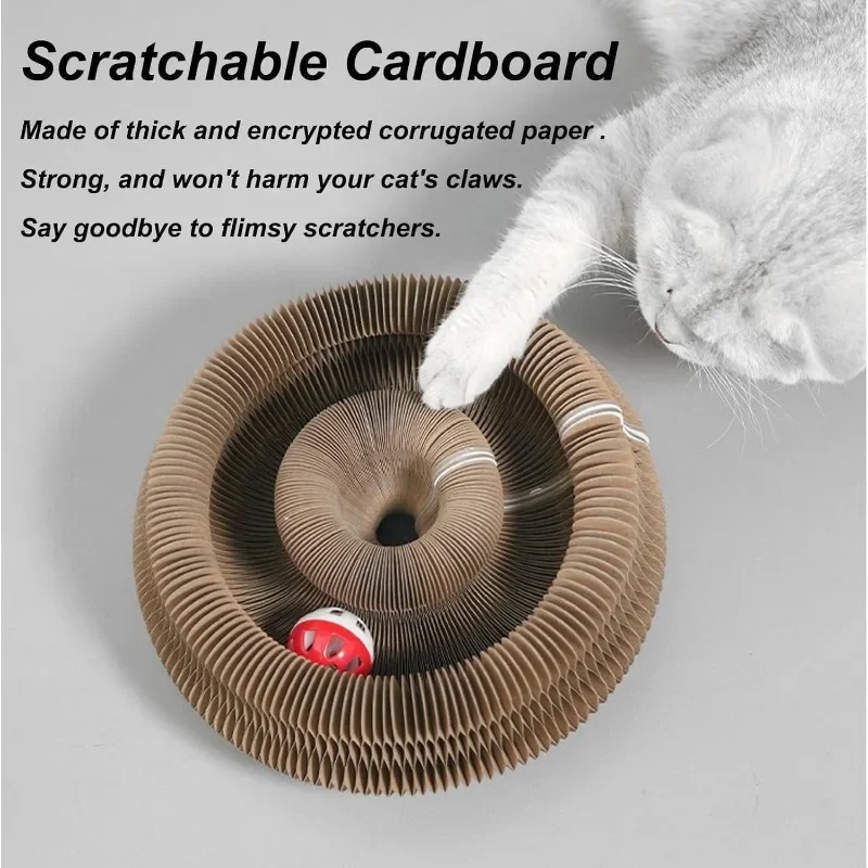 Creative Cat Scratching Board Pet Supplies Grinding Claw Board Rolling Ball Cat Scratching Toy Foldable Magic Organ Design Mouse
