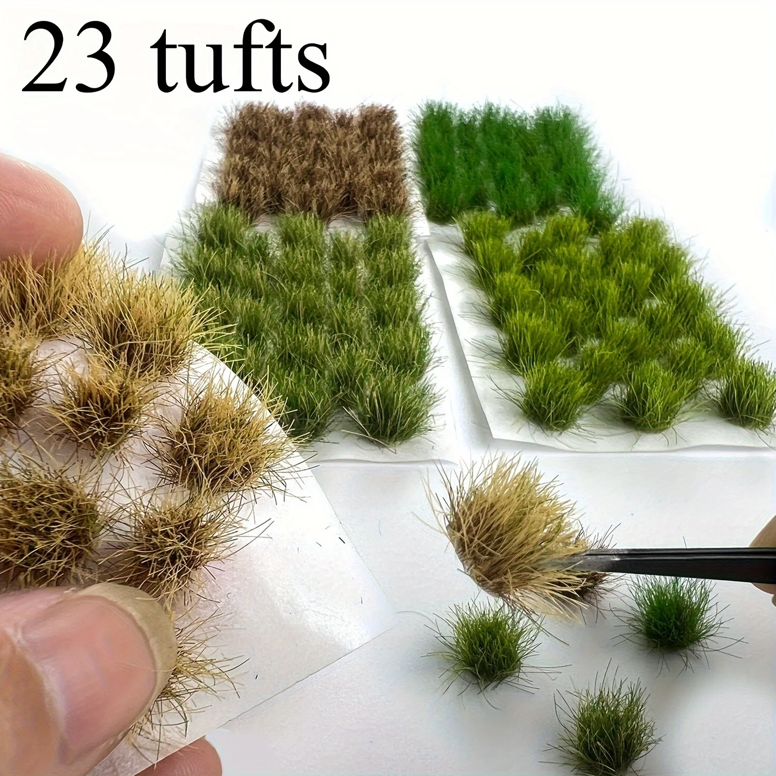 【セール中】模型工芸用23束モデルグラスクラスター、ミニチュア造園模型装飾用プラスチック製人工芝