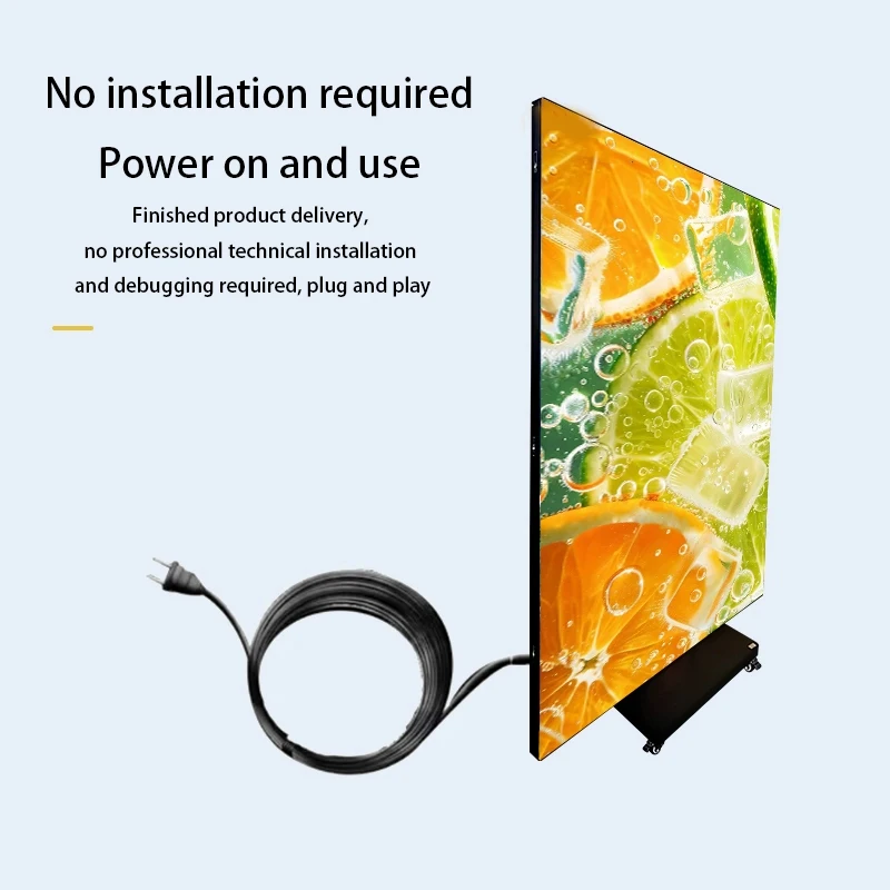 P2.5 Indoor Folding LED Poster Advertising Screen Movable Splicing Split Screen Display Electronic Advertising Machine view 2