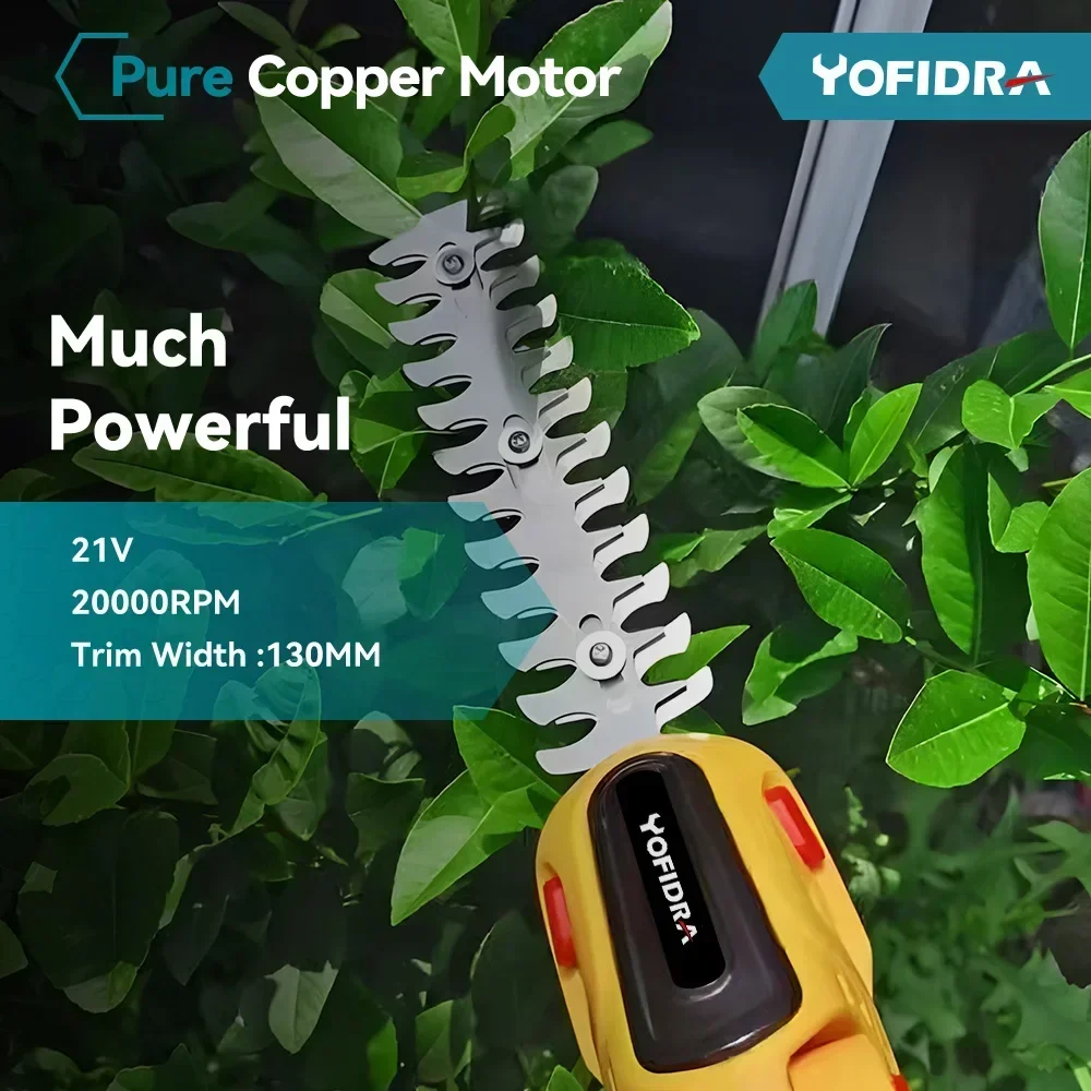 Yofidra 24V 2 in 1 Electric Hedge Trimmer 20000rpm Household Lawn Mower  Garden Bush Scissors Grass Scissors Power Tool