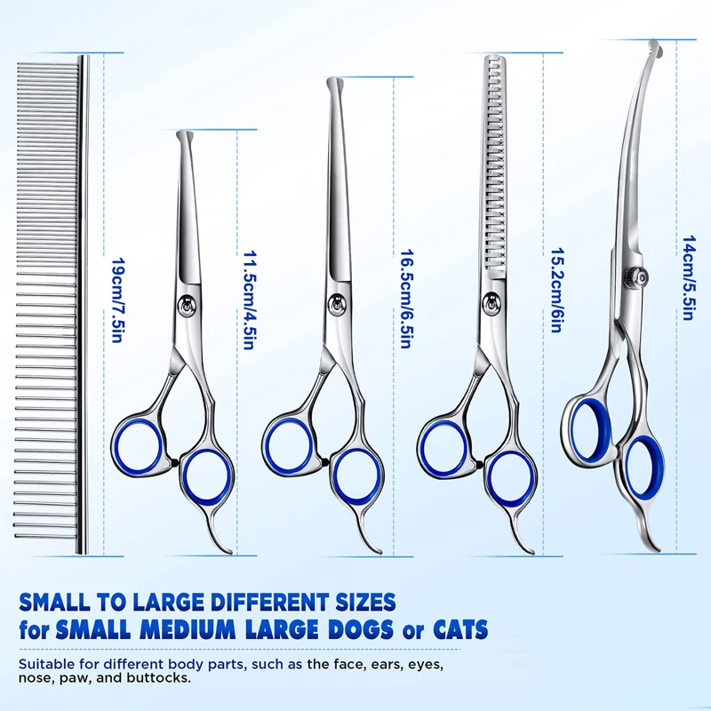 Imagem -02 - Benepaw em Profissional de Afiada Segurança Ponta Redonda Tesoura Cão Resistente Ergonômico Filhote de Cachorro Pet Grooming Scissor Aço Inoxidável