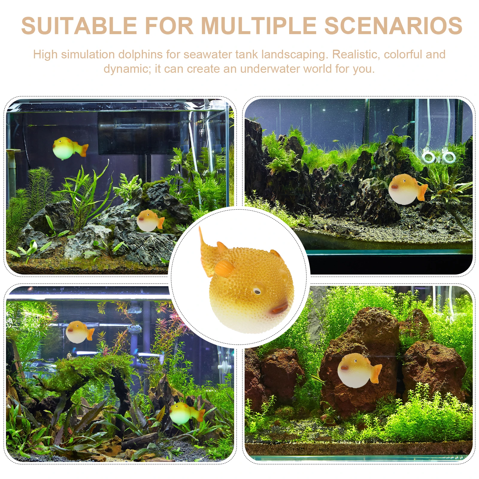 

Lifelike Simulated Fish Glow in Dark Aquarium Decorations Faux Plastic Underwater Tank Accessories Night Light Sea Fish