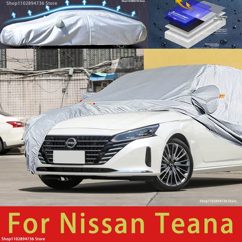 

Для Nissan teana, уличный защитный полный автомобильный чехол, снежные чехлы, солнцезащитный козырек, водонепроницаемый, пылезащитный, внешние автомобильные аксессуары