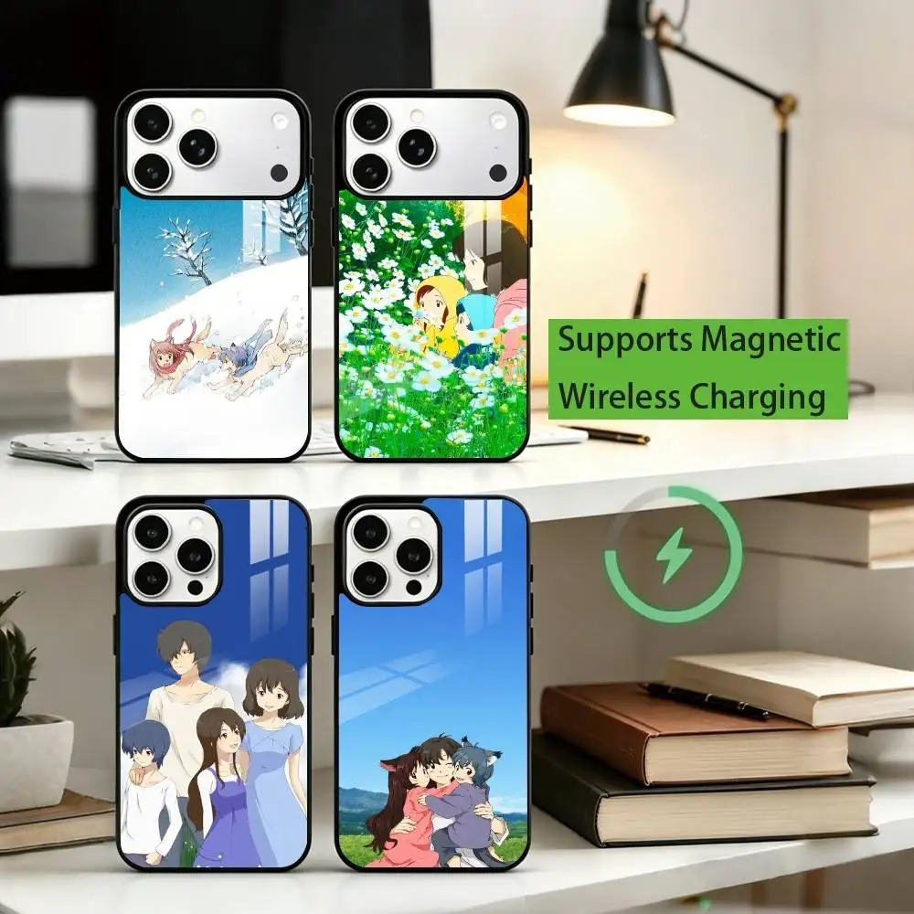 

A-Anime W-Wolf Children Phone Case For iPhone17,16,15,14,13,12,11 Plus,Pro Supports Magnetic Wireless Charging