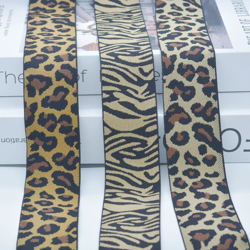 Accessori per fasce elastiche per cucire con motivo leopardato materiale per tessere forniture per abbigliamento fai da te arte