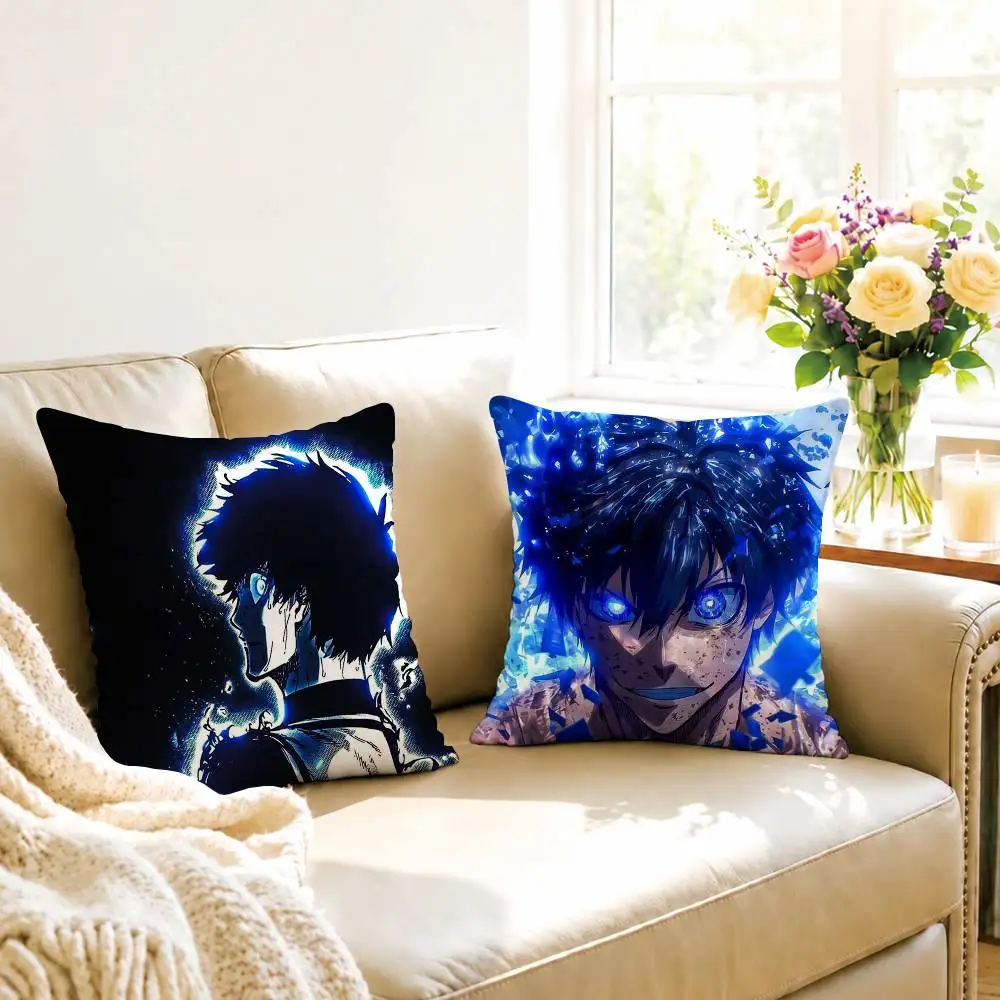 A-Anime B-Blue Lock Square Double-Sided printed Pillow Case Bedroom Bedside Pillow Sofa Cushion Cover Gift