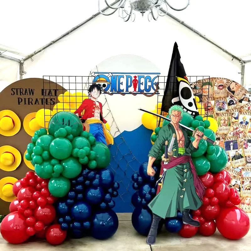 One Piece Themen-Luffy Folienballons Bogen-Girlanden-Set Latexballons Zahlenballons Geburtstag Babyparty Dekoration