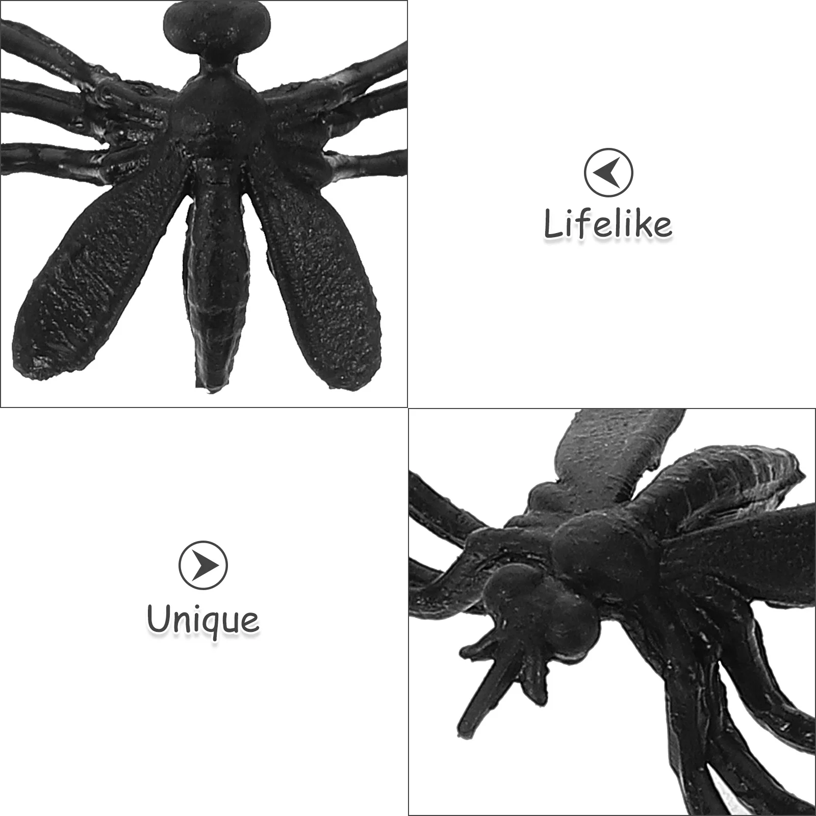 200Pcs Mini Mosquito Statues Desktop Plastic Sculpture for Halloween Party Pranks Kids Imagination Play Spooky Insect