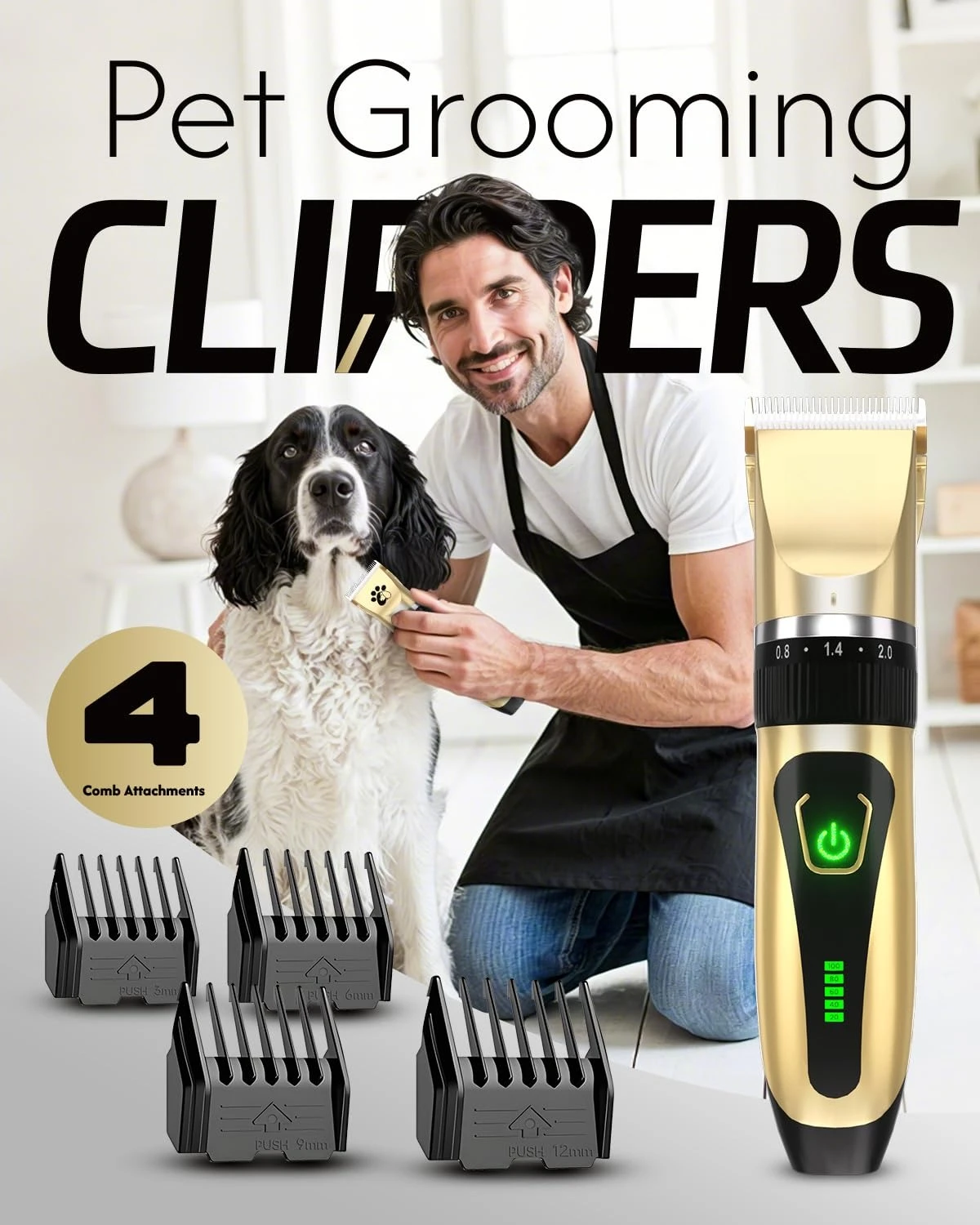 Pet Hair Retaining Clipper High Power Dog Hair Shaver Trimming Cutter Pet Grooming Hair Trimmer Suitable for Pets Sheep Shaving