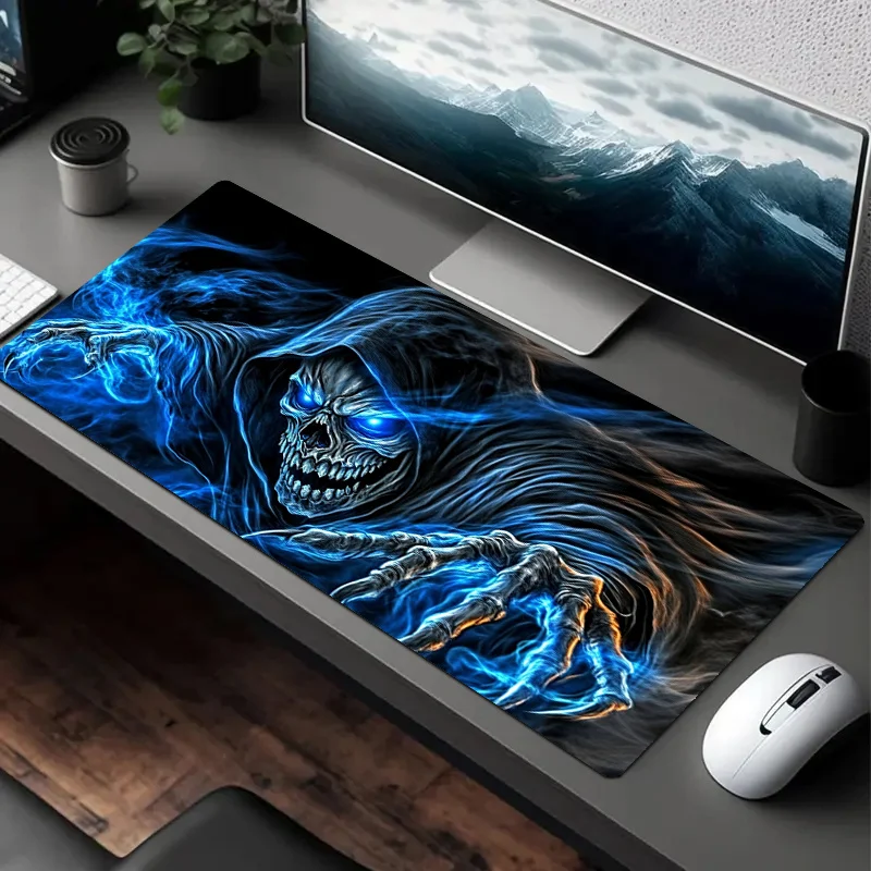 

Grim Reaper Skull Gaming Mouse Pad Desk mat High quality material gaming mat Natural rubber base suitable for office and game