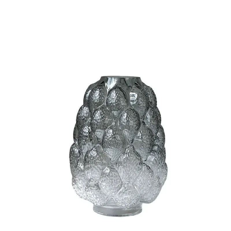 Glass Vase Abstract Grain Gradient Flower Vase Hydroponic Accessories Glass Terrarium Home Decoration Accessories