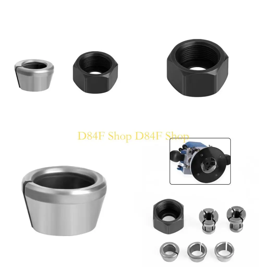D84F 6/6.35/8/9.52/10mm Engraving Machine Chuck Nut M17 Steel Router Bit Accessories