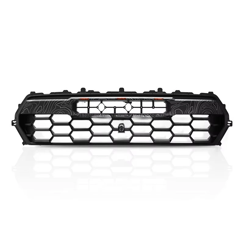 Spedking Latest Design Pattern ABS Grill Front Bumper Grille With 3 Amber LED Light for Toyota Tacoma 2024 Grille
