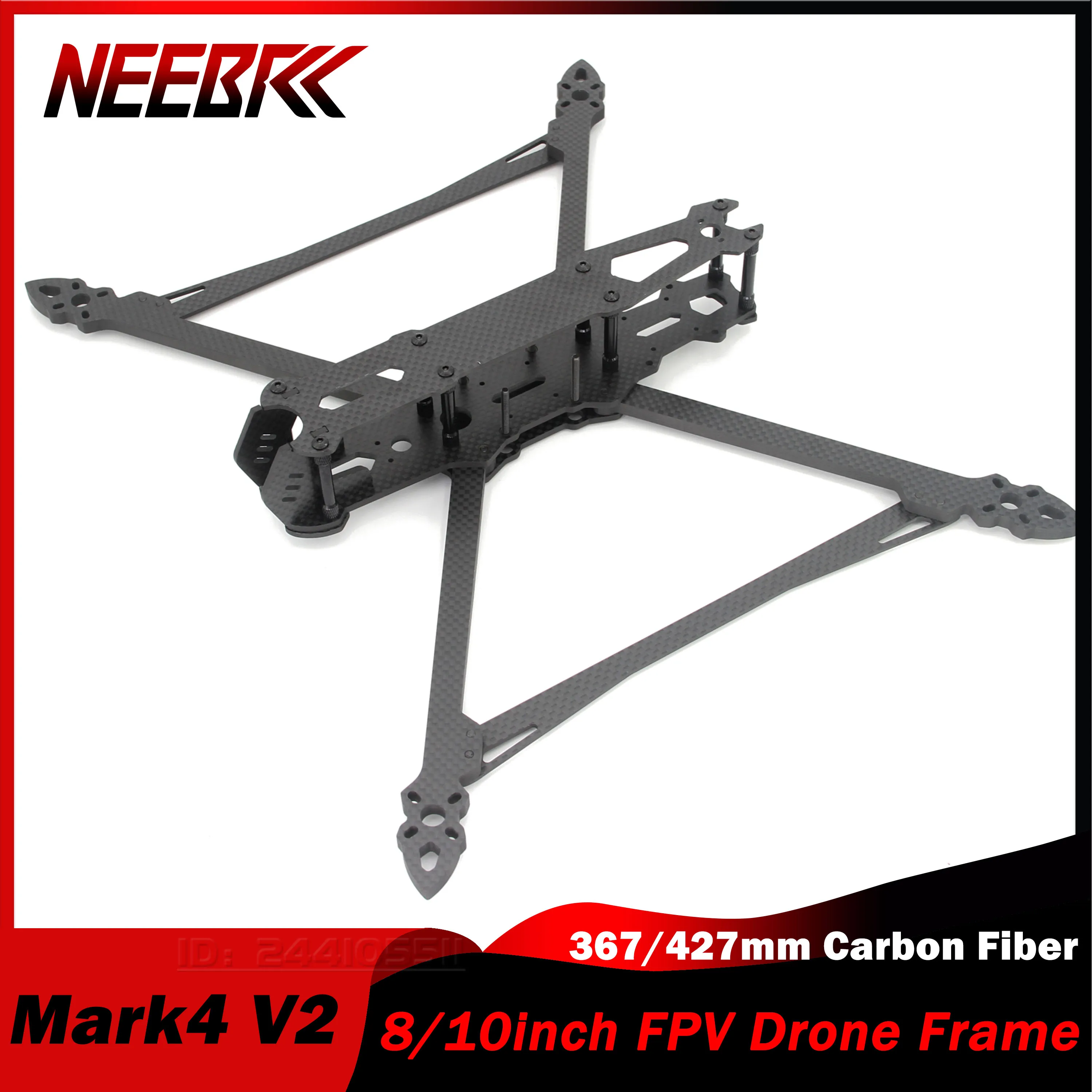 

Mark4 V2 8/10inch 367/427mm FPV Drone Frame Carbon Fiber Kit for APEX RC Racing Quadcopter Four-axle Model Freestyle DIY Part