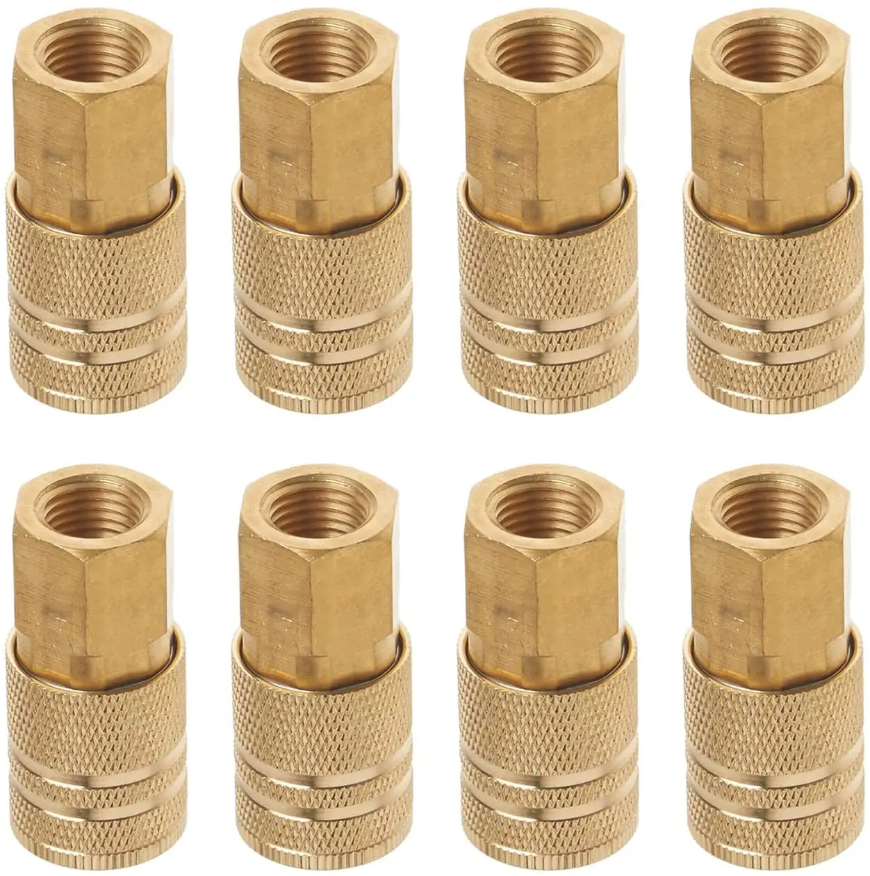 

JOYSTAR 8PCS Air Quick Connect 1/4" NPT Female Coupler,Quick Connect Air Fittings,Air Compressor Accessories,Quick Connector