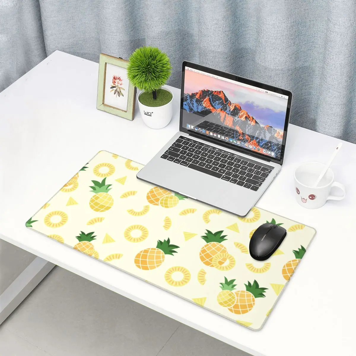 Pineapple Summer Fruits Gaming Mouse Pad Keyboard Carpet Large Anti-slip Natural Rubber Mousepad for Gamer