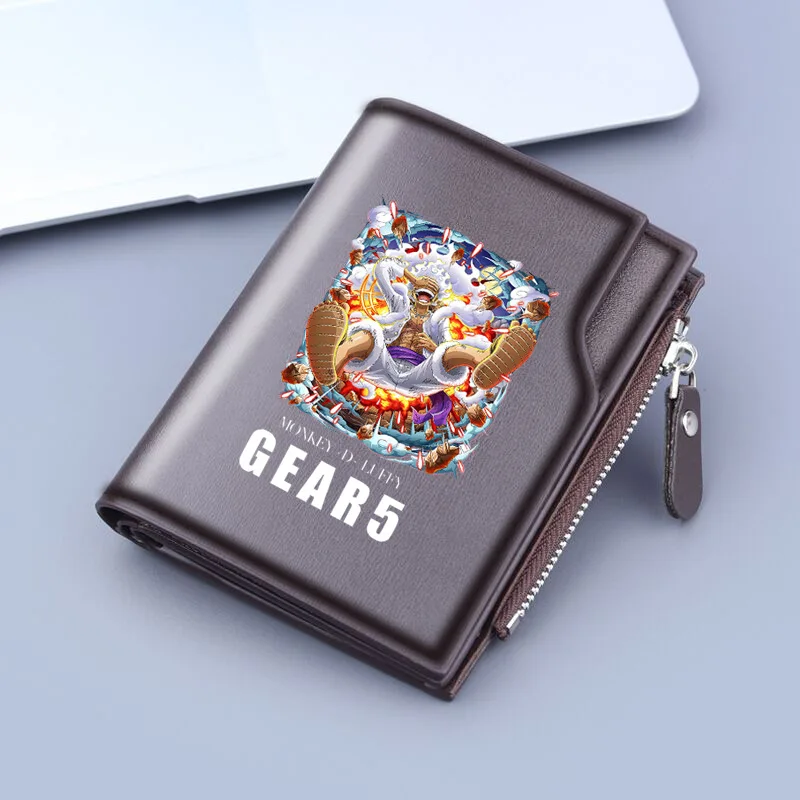 Anime One Piece Nika Luffy Wallet Coin Purse Cartoon Fashion Card Holders Kids Fans Friends Birthday Christmas Gifts