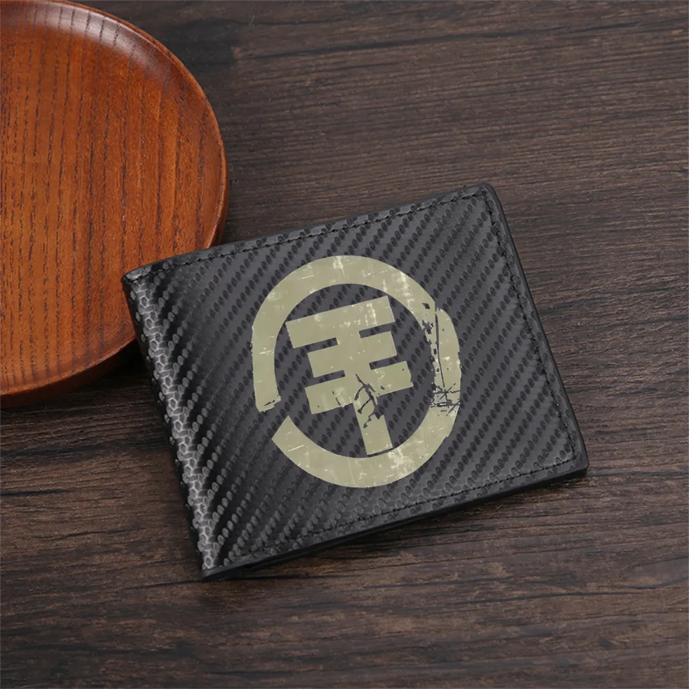 Symbol circle design vintage abstract logo Men's Wallets Simple Business Modern Stylish Printing Design Gifts For Father Boyfrie
