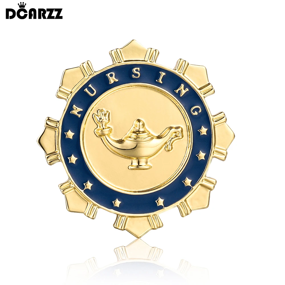 

DCARZZ Medical Nursing Enamel Pin for Nurse Doctor Medicine Student Lamp of Knowledge Pin Backpack Lapel Badge Accessories Gift