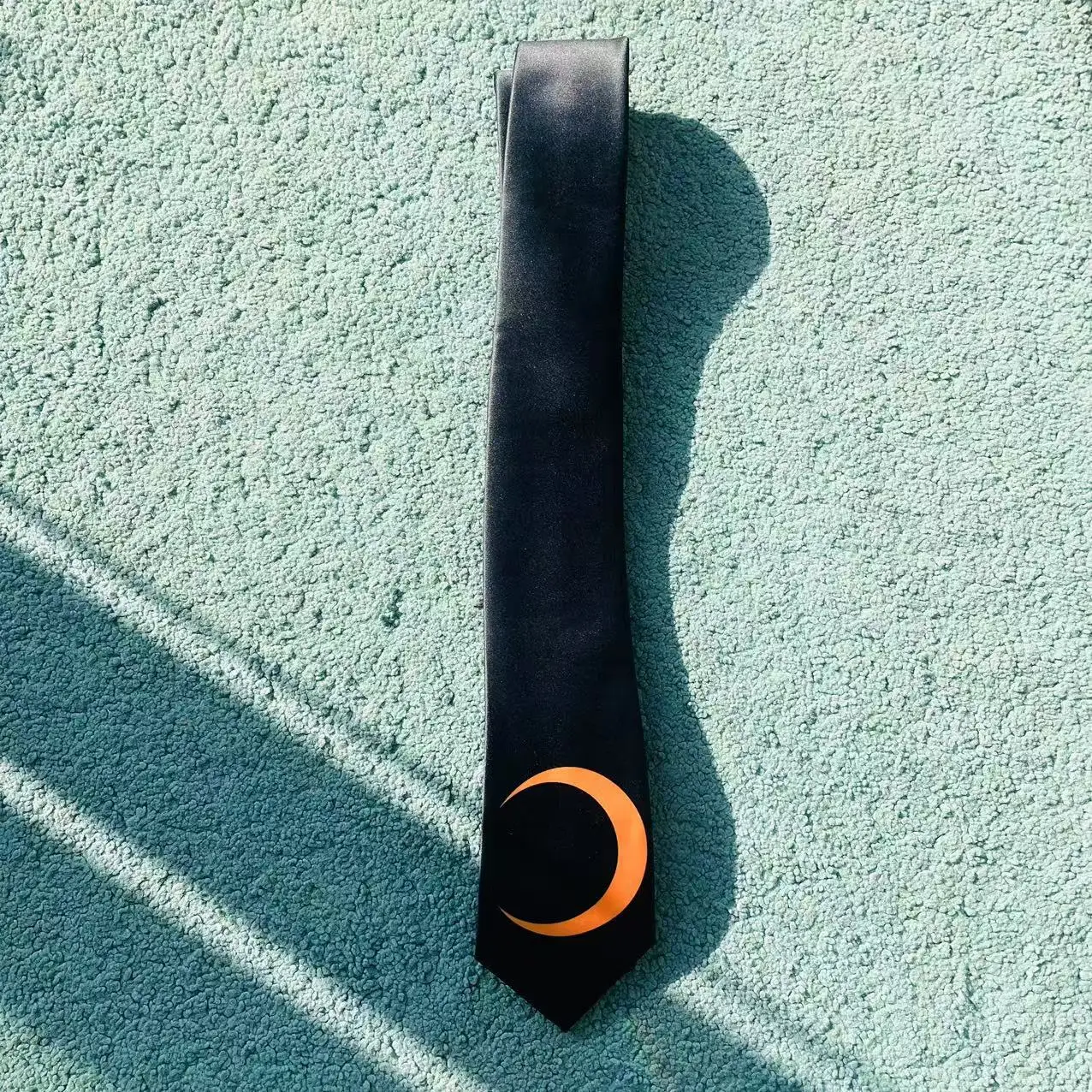 Anime Cosplay Tie Halloween Cos Costumes Unisex Daily Tie  Moon Printed Black Tie Assassination