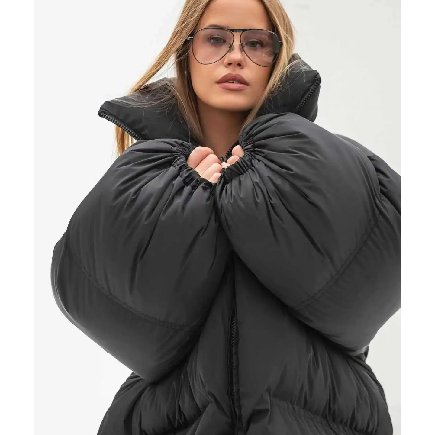 Invierno nuevo Casual Sle suelta ajuste cremallera Stand Collar largo Sve longitud media algodón Jaet prendas de vestir exteriores de mujer viaje Faion