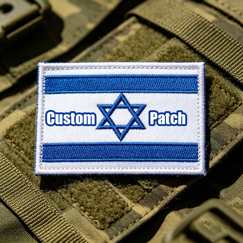 Custom Embroidered Tactics Flag Patches - Stripes Badge Chevrons Armband - Iron On, Hook & Loop, Woven for Backpack Hat Jean DIY