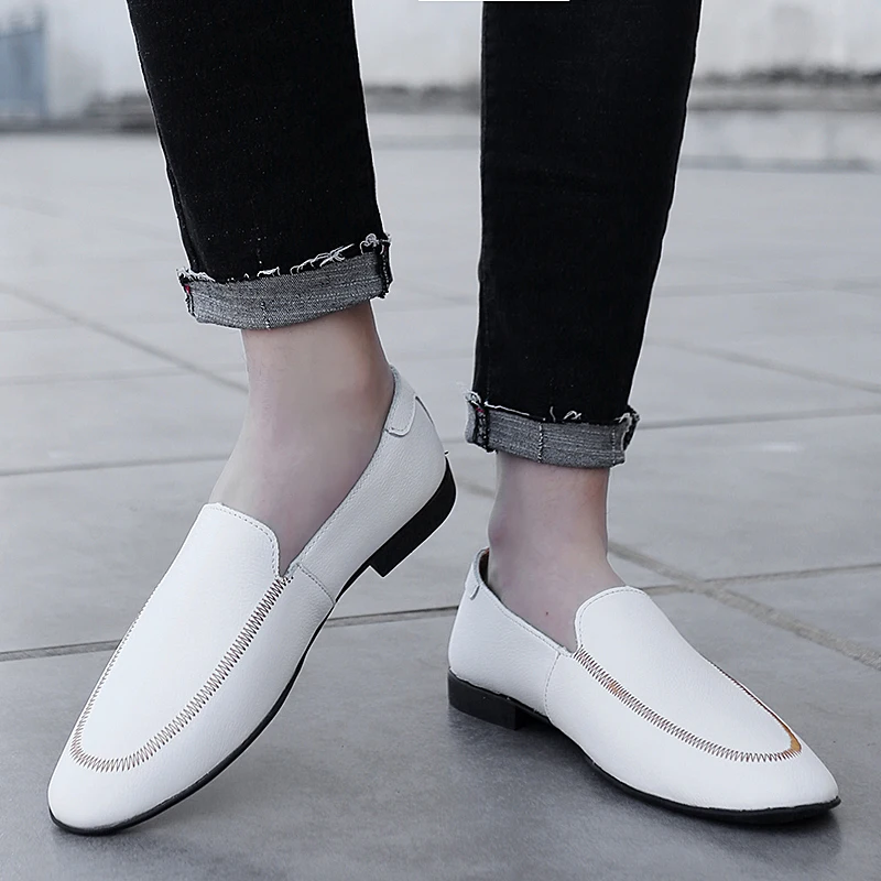 

Summer New Men Loafers Soft Sole Soft Surface Casual Breathable Lightweight Fashionable Youthful Business Driving Lazy Shoes