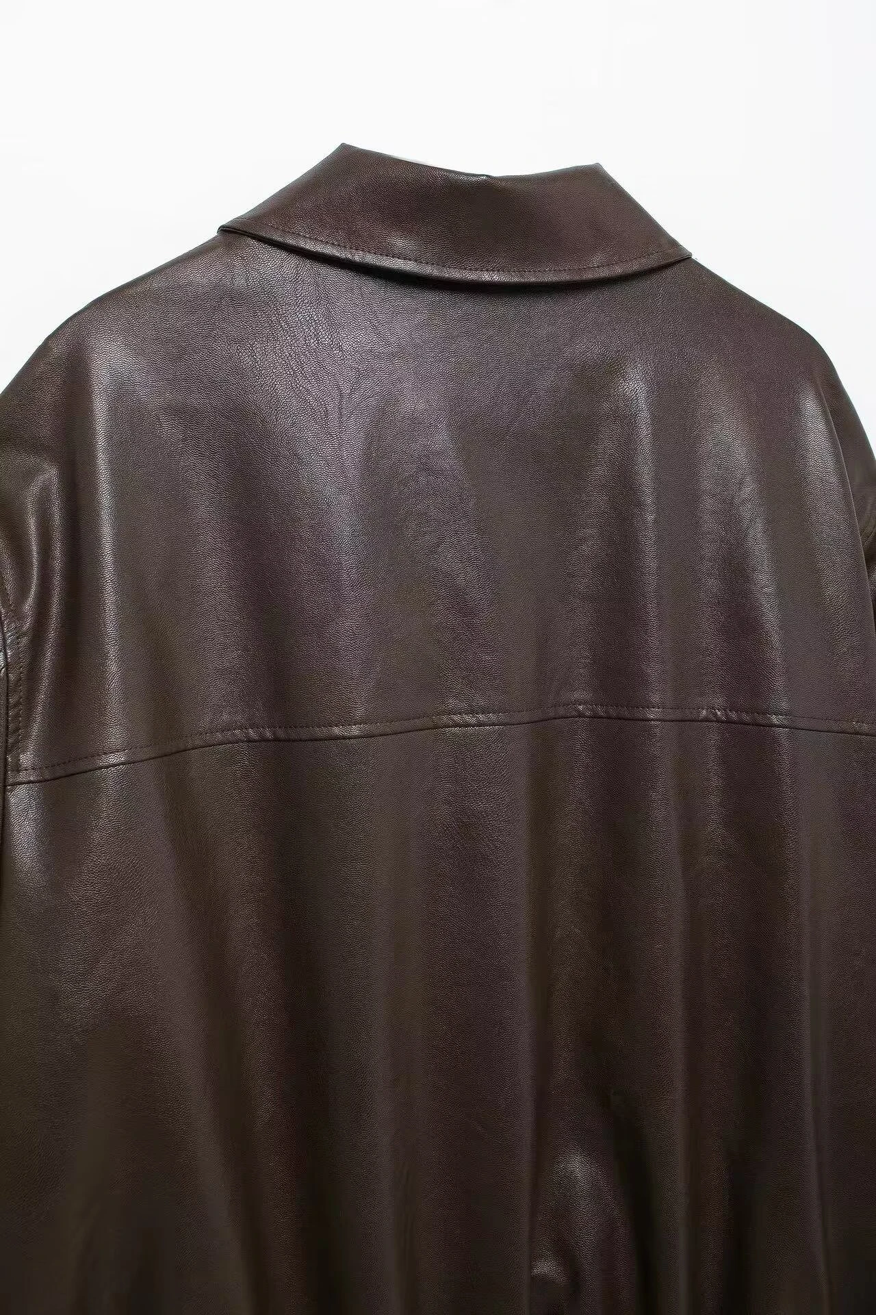 Veste de pilote polyvalente en faux cuir pour femme, style européen et américain, nouveau produit d'automne 2025