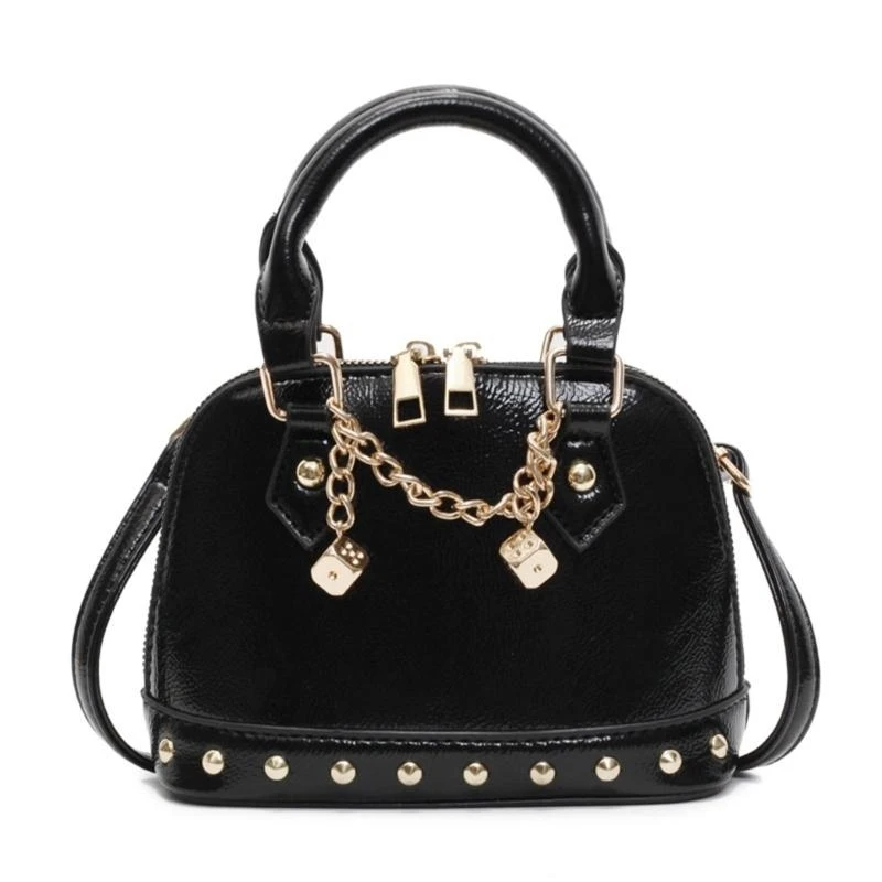 

A3PE Fashionable PU Shell Shoulder And Crossbody Bags For Women With Rivet Design