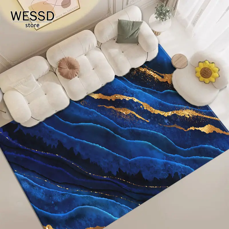 Green Carpet With Golden Strip Soft Velvet Bedroom Floor Carpet Blue Black Purple Burgundy Area Rug Floor Sofa Coffee Table