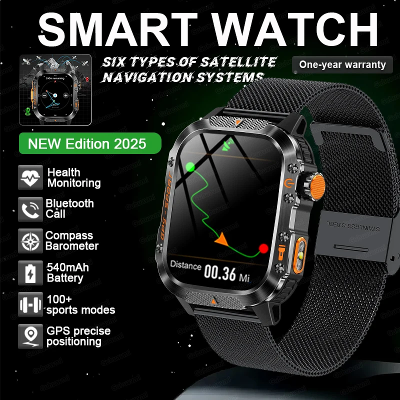 

GPS Smart Watch Waterproof Swim Altimeter Compass Triathlon Men Wrist Watch Run Outdoor Camping Fitness Tracker Sports Bracelet