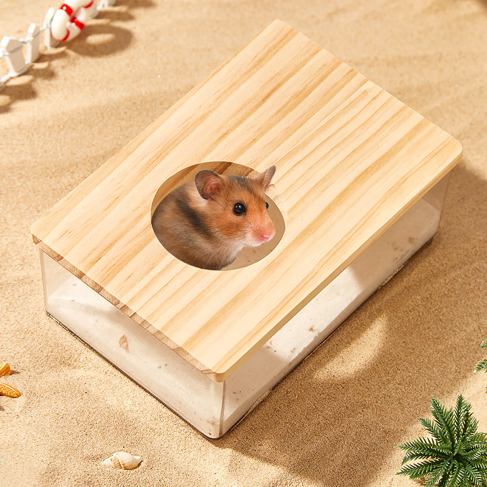 

Acrylic Hamster Bath Tub 15.5x10.5x7CM Sand Container Chinchilla Foldable Bathtub Pet Supplies Durable Transparent