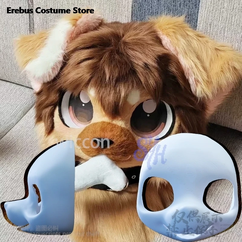 

Furry Furrsuit Puppy Cosplay Anime Kemono Dog Fursuit Base Kawaii 3D Polylactic Acid Head Base Skull Headwear Kigurumi Halloween