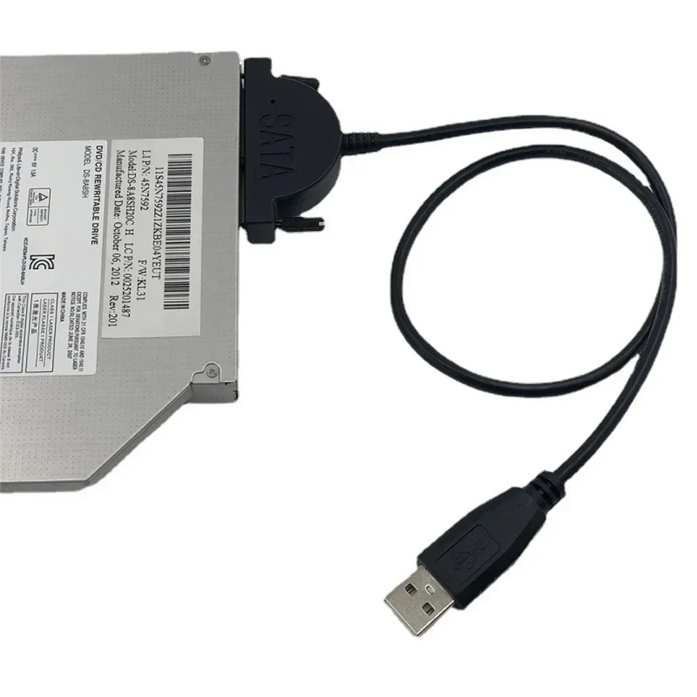 SATA Cable USB 2.0 to Mini Sata II 7+6 13Pin Adapter For Laptop CD/DVD ROM Slimline Drive Converter Cable Screws Steady Style