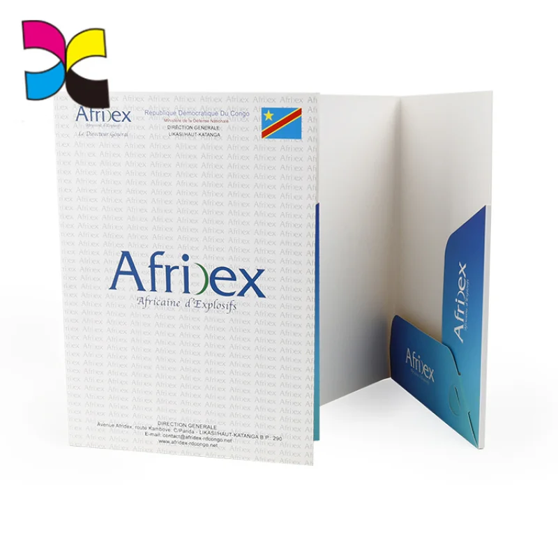 custom.China Factory Printing A4 A5 Paper Presentation File Folders Custom Business File Folders with Pockets