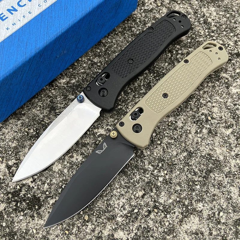 BM Bugout 535 EDC Knife Ranger Green Grivory Handle Knife CPM-S30V Stainless Steel Folding Knife Hiking Tactical Pocket Tool