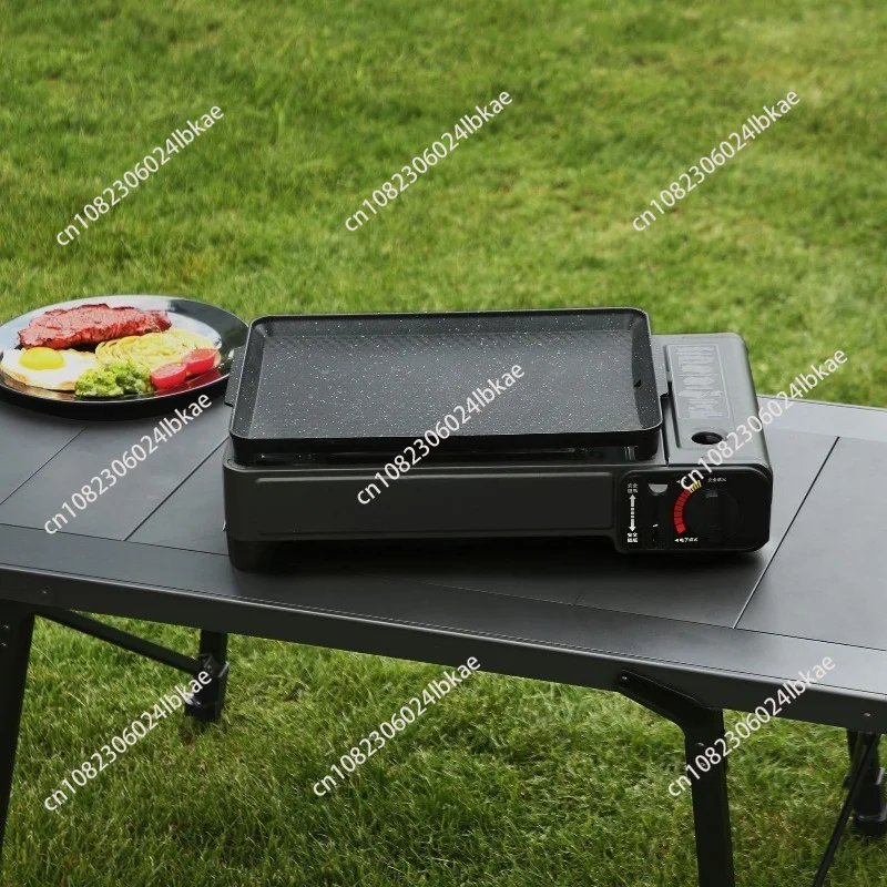 Picnic Portable Gas Cassette Stove Windproof Grill Grid Grill Smokeless Portable Skewers Grill