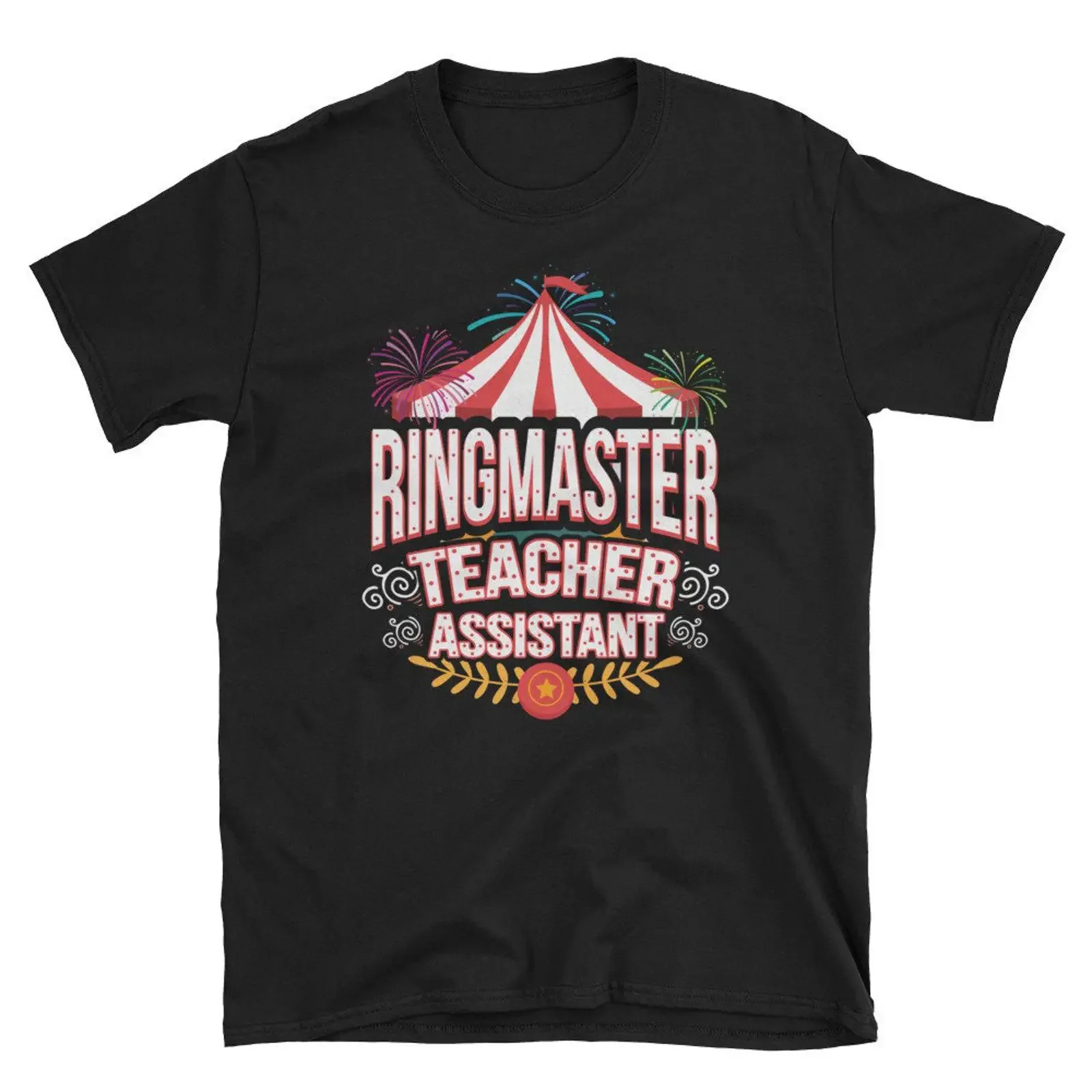 Circus Ringmaster Teacher Assistant  T Shirt vintage Washed Slightly homme fashion Comfortable streetwear Breathable Stretched