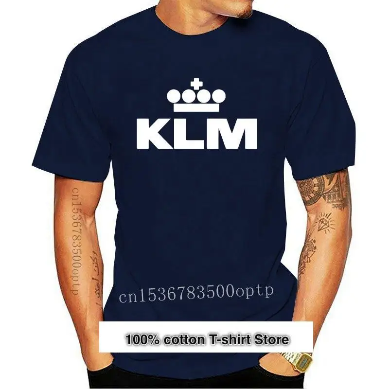 Camiseta con Logo Retro de KLM, camisa de aviación de Royal Dutch Airline