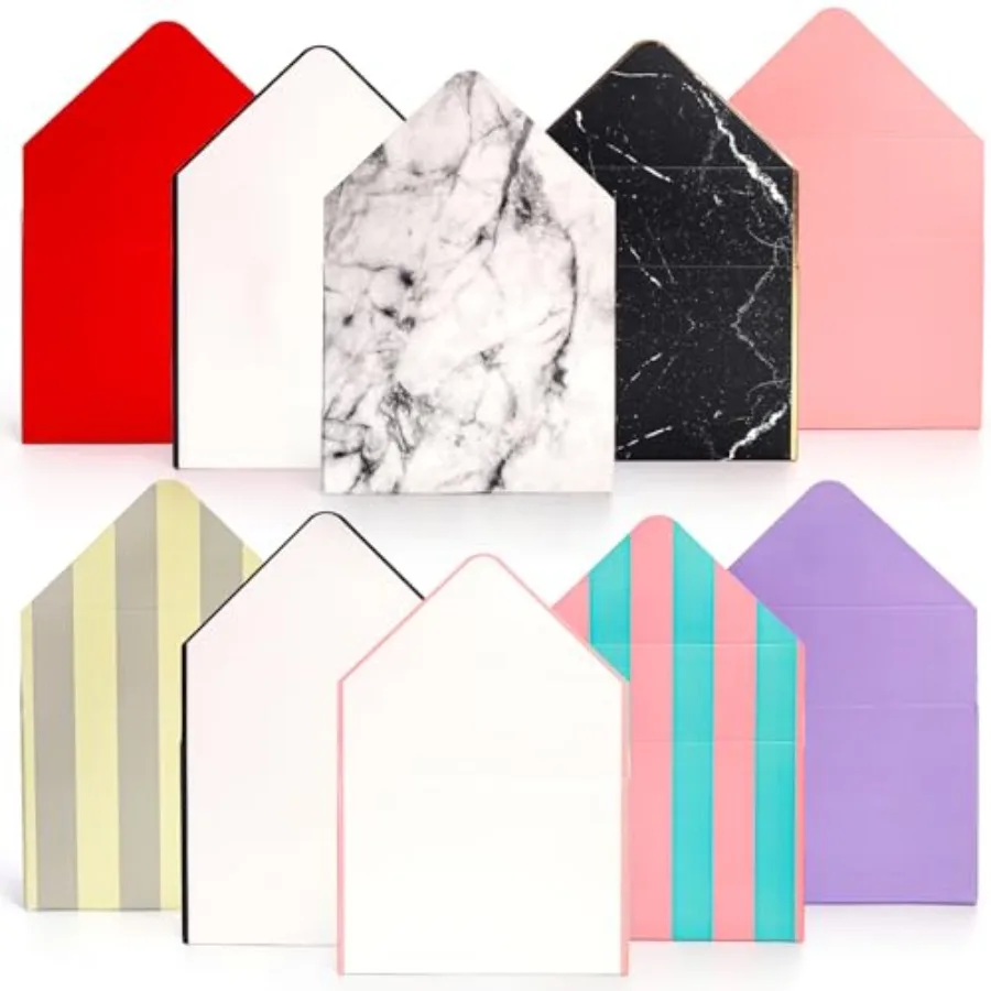 Set of 10 Florist Bouquet Envelope Boxes, 10 Styles Flower Bouquet Packaging Gift Paper Boxes for Wedding, Valentine's Day, Mot view 4