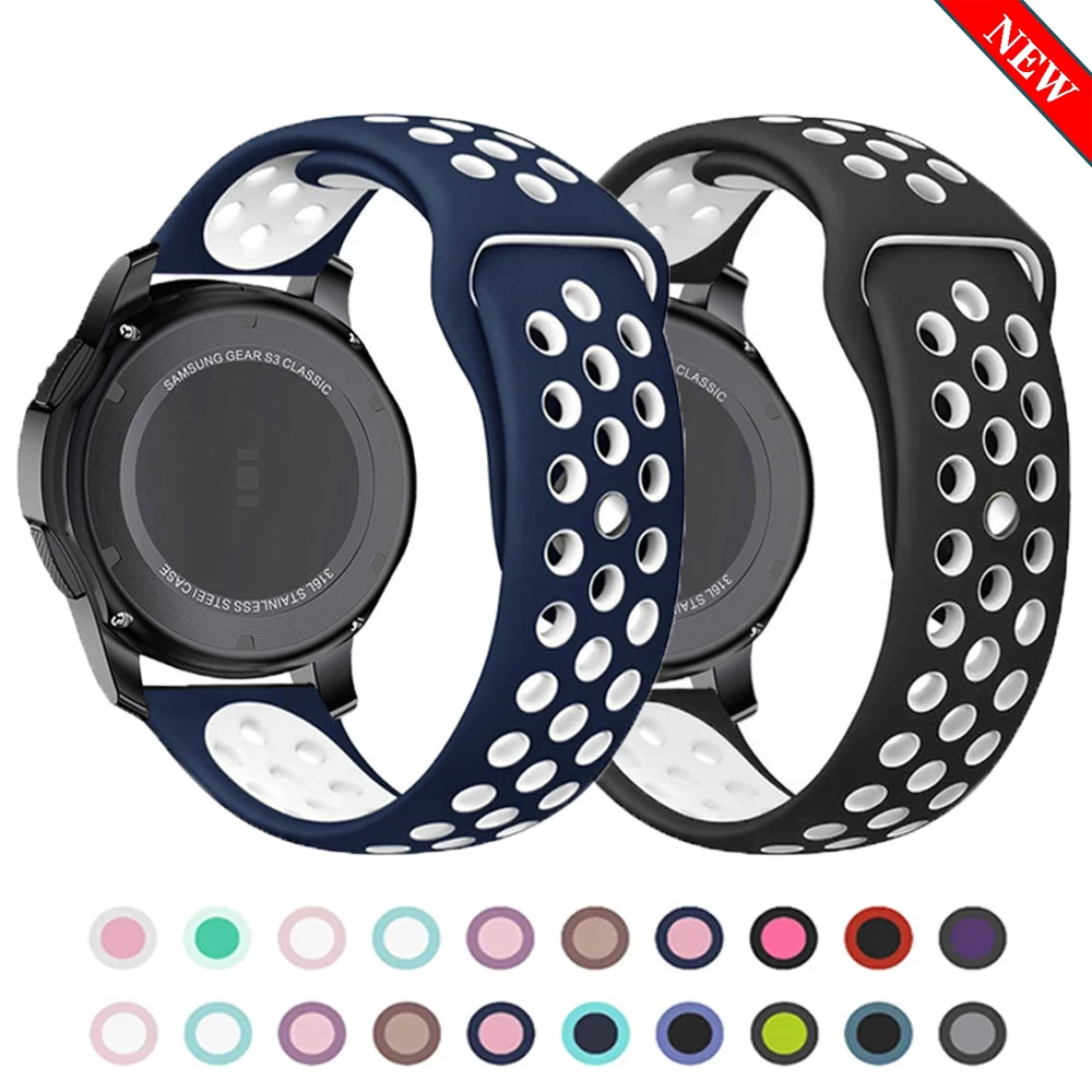 

20mm 22mm Band for Samsung Galaxy watch 4/6/classic/5/pro 45mm 44mm 40mm 47 silicone correa bracelet HUAWEI watch GT 2e 3 4strap