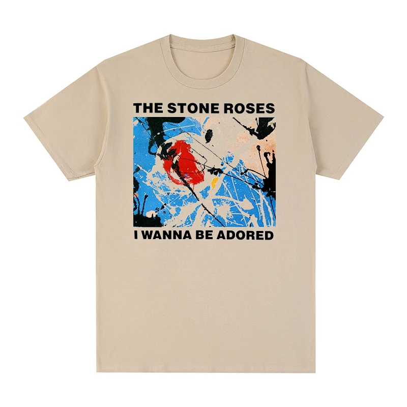 The Stone Roses Wanna Be Adored Printed T-shirt Men Women Cotton Loose Casual Short Sleeve Tshirt Men's T-shirts Men's Clothing