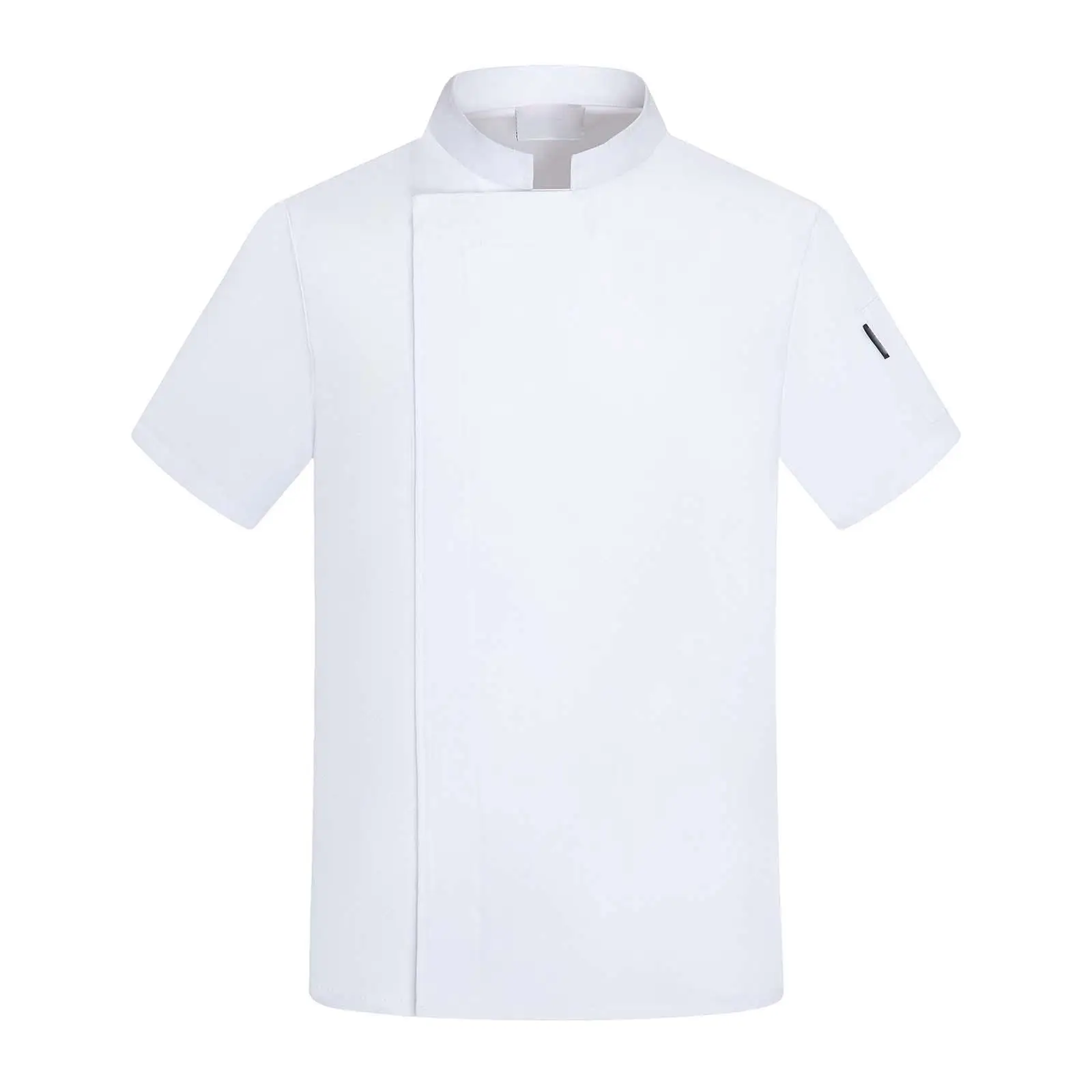 Unisex Short Sleeve Chef Jacket Soft Cotton Blend for Restaurant Hotel Bakery Cooking Professionals