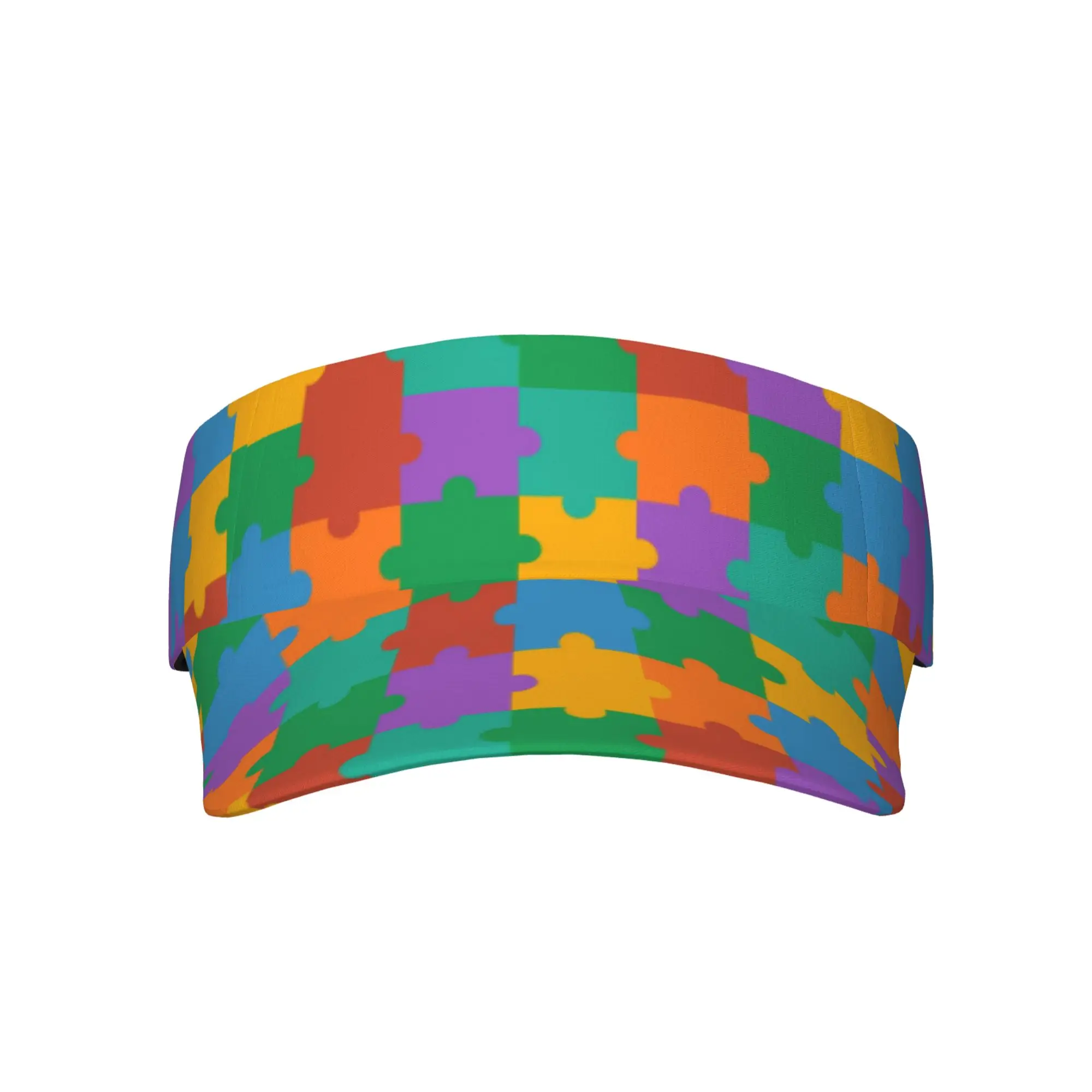 Autism Awareness Sun Visor Hats Empty Top Baseball Cap for Travel Tennis Golf Pool Print UV Protection Hat for Adults